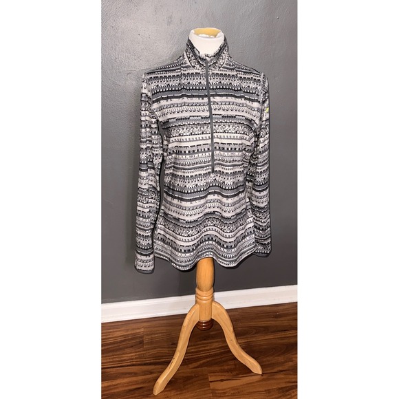 Nike Pro Tops - Nike Pro Dri-FIT Women XL Quarter Zip Pullover Geometric Pixel Print A16‎